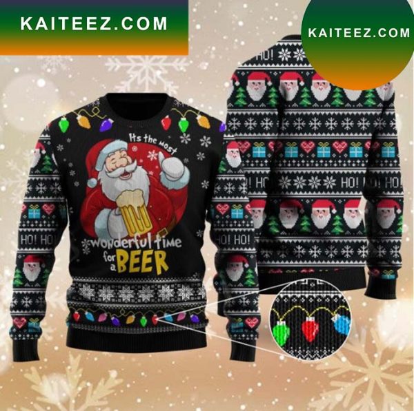 2022 It’s The Most Wonderful Time For A Beer Ugly Christmas Sweater