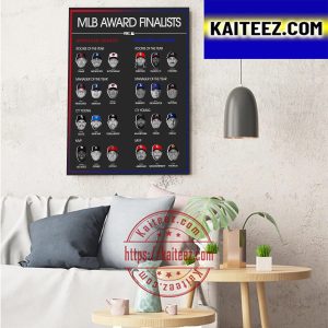 2022 MLB Awards Finalists Art Decor Poster Canvas