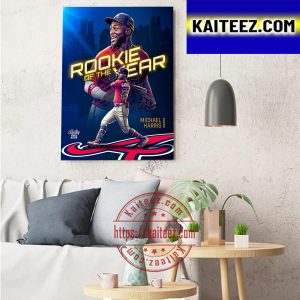 2022 NL Rookie Of The Year Is Michael Harris II Art Decor Poster Canvas