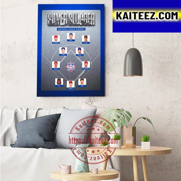 2022 NL Silver Slugger Award Winners Art Decor Poster Canvas