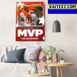 2022 National League MVP Paul Goldschmidt St Louis Cardinals Art Decor Poster Canvas