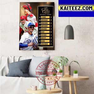 2022 National League Rawlings Gold Glove Winners Art Decor Poster Canvas