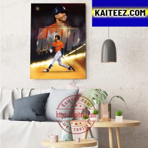 2022 World Series MVP Is Jeremy Pena Houston Astros Art Decor Poster Canvas