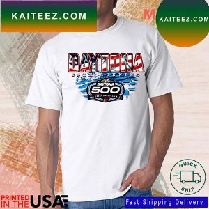2023 Daytona 500 Checkered Flag Two Spot Knit Patriotic Eagle T-Shirt