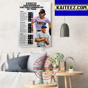 2023 Rookie Of The Year Candidates By NL Team Art Decor Poster Canvas