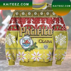 3D Pacifico Clara Beer Drinking Christmas Ugly Sweater