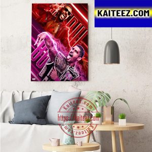 AEW World Tag Team Champ Anthony Bowens Vs Swerve Confident On AEW Dynamite Art Decor Poster Canvas