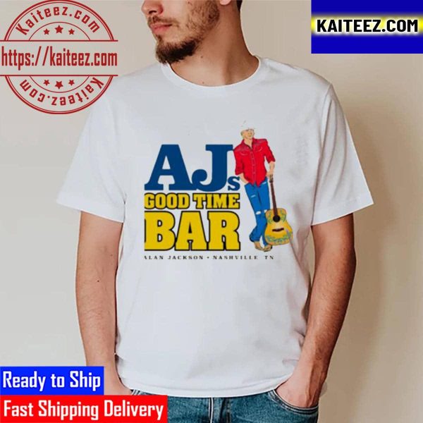 AJs Good Time Bar Alan Jackson With Guitar Vintage T-Shirt