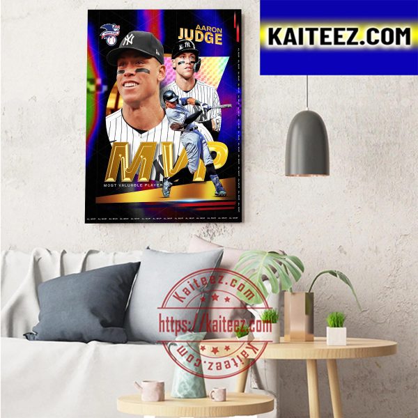 Aaron Judge Is The 2022 AL Most Valuable Player Art Decor Poster Canvas