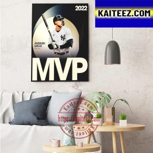 Aaron Judge Is The 2022 American League MVP Art Decor Poster Canvas