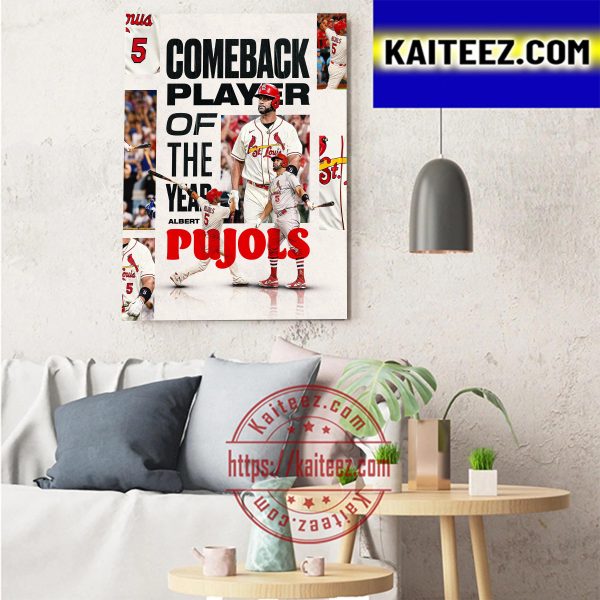 Albert Pujols Is 2022 National League Comeback Player Of The Year Art Decor Poster Canvas