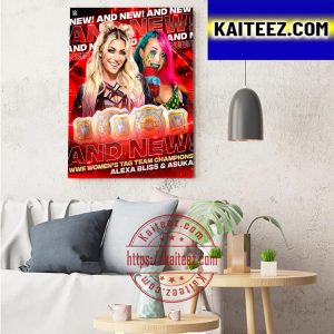 Alexa Bliss And Asuka And New WWE Women Tag Team Champions Art Decor Poster Canvas