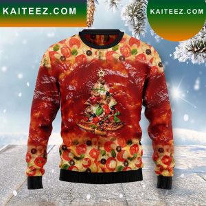 All I Want For Christmas Is Pizza Cat Ugly Christmas Sweater
