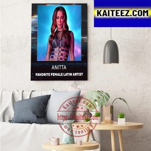Anitta Wins Favorite Female Latin Artist AMAs Award Art Decor Poster Canvas