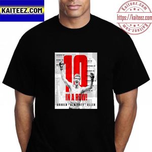 Arnold Almighty Allen 10 In A Row UFC Vegas 63 Vintage T-Shirt