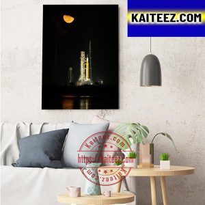 Artemis Launch To The Moon Art Decor Poster Canvas