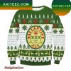 Bear Beer Campfire Green Wool Ugly Sweater