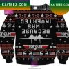 Inverted Top Gun Xmas Ugly Christmas Sweater