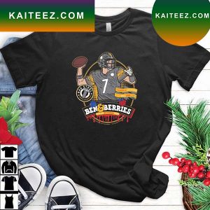 Ben Roethlisberger Pittsburgh Steelers Ben And Berries A Juioy Wildberry Sour T-Shirt