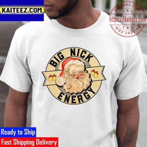 Big Nick Energy Santa Claus Wink Christmas Vintage T-Shirt