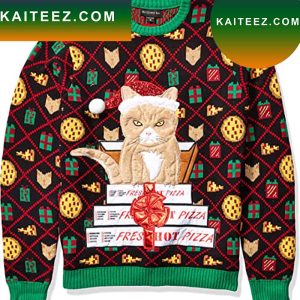 Blizzard Bay Pizza Cat  Ugly Christmas Sweater