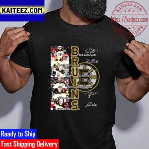 Boston Bruins Brad Marchand David Pastrnak Signatures Vintage T-Shirt