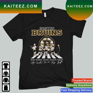 Boston Bruins Krejci Marchand Pastrnak Bergeron And Montgomery Abbey Road Signatures T-Shirt