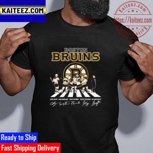 Boston Bruins Krejci Marchand Pastrnak Bergeron And Montgomery Abbey Road Signatures Vintage T-Shirt