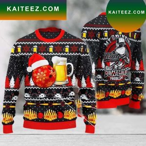 Bowling And Beer Ugly Christmas Sweater