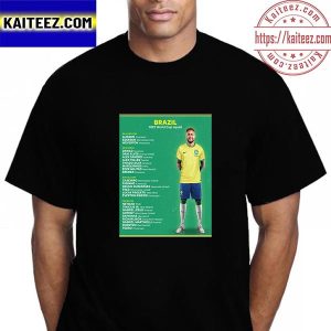 Brazil 2022 FIFA World Cup Squad Vintage T-Shirt