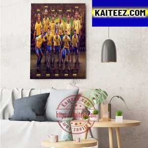 Brazil World Cup Home Kits Over The Years Art Decor Poster Canvas