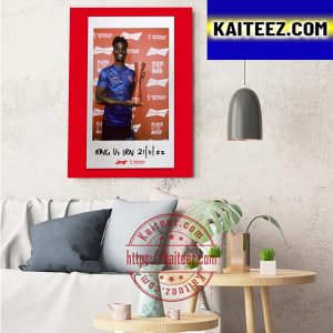 Bukayo Saka Is Budweiser Player Of The Match Art Decor Poster Canvas