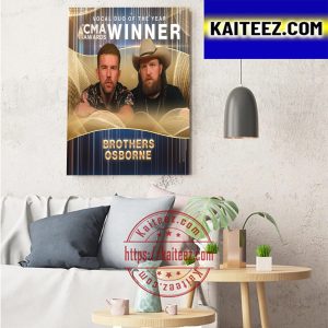 CMA Awards Brothers Osborne Vocal Duo Of The Year Winner Art Decor Poster Canvas
