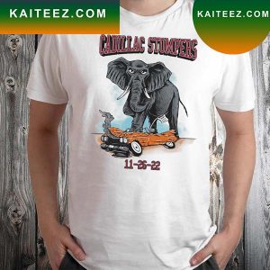 Cadllac stompers elephant tramples a car T-shirt