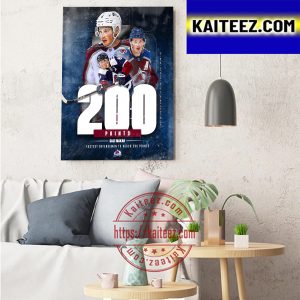 Cale Makar 200 Points Colorado Avalanche NHL Art Decor Poster Canvas