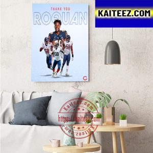Chicago Bears Thank You For Everything Roquan Art Decor Poster Canvas
