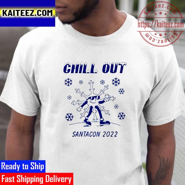 Chill Out Santacon 2022 Snow Christmas Vintage T-Shirt