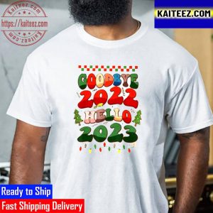 Christmas Vintage Goodbye 2022 Hello 2023 Party Vintage T-Shirt