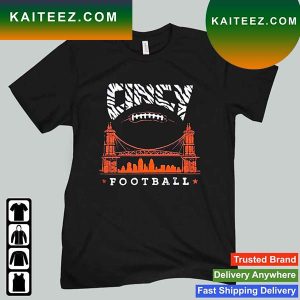 Cincinnati Cincy Football Bridge T-Shirt