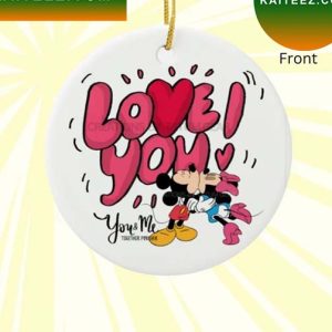 Couple Mickey&Minnie I Love You Disney Ornament