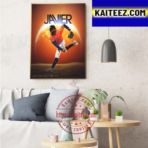 Cristian Javier Houston Astros MLB World Series 2022 Art Decor Poster Canvas