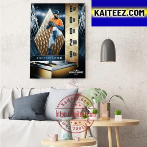 Cristian Javier Was Unhittable For Houston Astros In 2022 MLB World Series Art Decor Poster Canvas