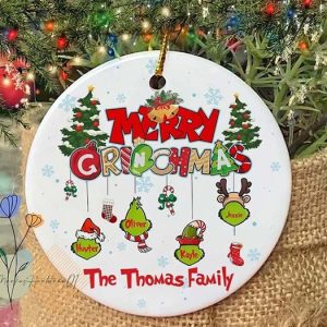 Custom Grinch Family Grinch Christmas Ornament