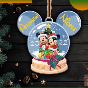 Custom Name Christmas Disney Couple Mouse Disney Ornament