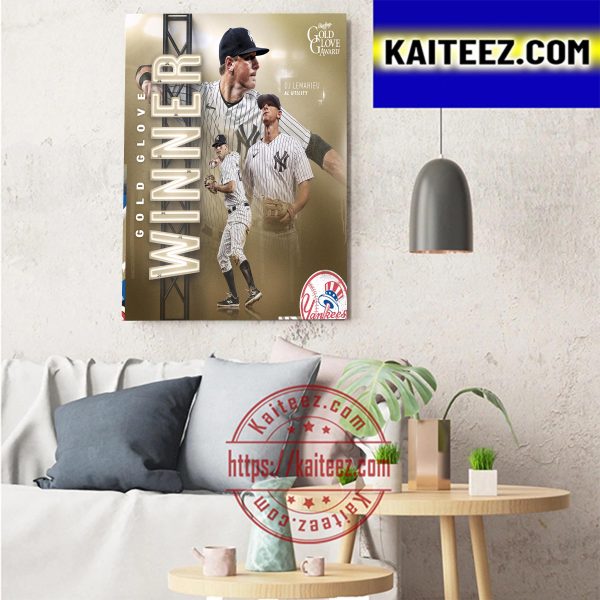 DJ LeMahieu AL Utility 2022 Rawlings Gold Glove Award Winner Art Decor Poster Canvas