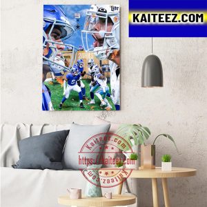 Dallas Cowboys Vs New York Giants NFL On Madden Thanksgiving Art Decor Poster Canvas