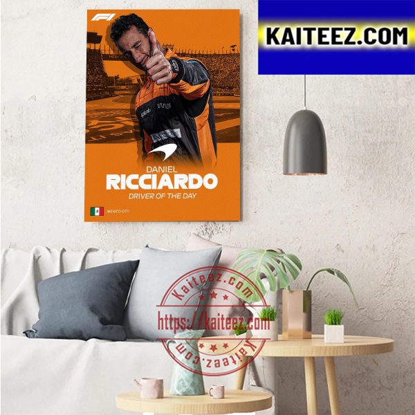 Daniel Ricciardo Is F1 Driver Of The Day On Mexico GP Art Decor Poster Canvas