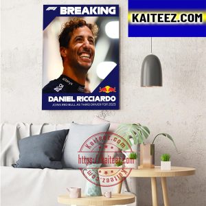 Daniel Ricciardo Joins Oracle Red Bull Racing As Third Driver 2023 Art Decor Poster Canvas