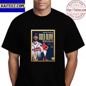 Dansby Swanson Atlanta Braves 2022 Rawlings Gold Glove Award Winner Vintage T-Shirt