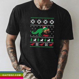 Dinosaur Funny Christmas Fan Gifts T-Shirt